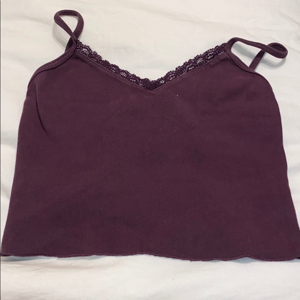 Wine color brandy tank top